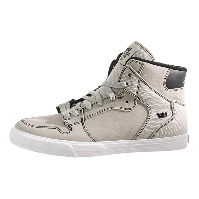 Buty Supra VAIDER - Sneakersy Wysokie Damskie - Szare (FBCO-83471)